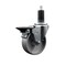 Service Caster 4'' Semi Steel Swivel 1-1/4'' Expanding Stem Caster with Brake SCC-EX20S414-SSS-PLB-114 - alternate 1